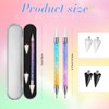 Tatuo 2 Pieces Nail Rhinestone Picker Dual Ended Wax Pen