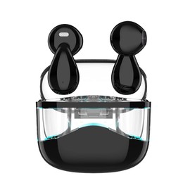 in-Ear Bluetooth Earbuds | Zero Latency | ENC Noise Cancellation | Single/Dual Mode | Transparent Charging Case | Waterproof & Dustproof | Ideal for Commute, Work & Sports | Comfortable Fit（Black）