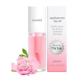 NOONI NOONI Vegan Appleseed Lip Oil - Applepeony | Long-Lasting, Moisturizing, Plumping, Revitalizing for Dry Lips, Waterproof, No Peel Off, Korean Tint, Valentine Day Gifts, 0.12 FL Oz