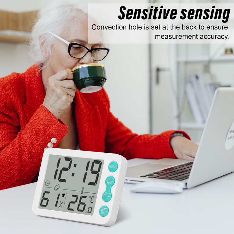 Indoor Digital Temperature Humidity Meter Multifunctional Electronic Thermometer Hygrometer with