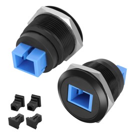 XMSJSIY SC to SC Fiber Optic Panel Mount Coupler Embedded Threaded Fixed Mount Adapter SC Female to Female Coupler Simplex Single Mode Network Connector Module - 2PCS