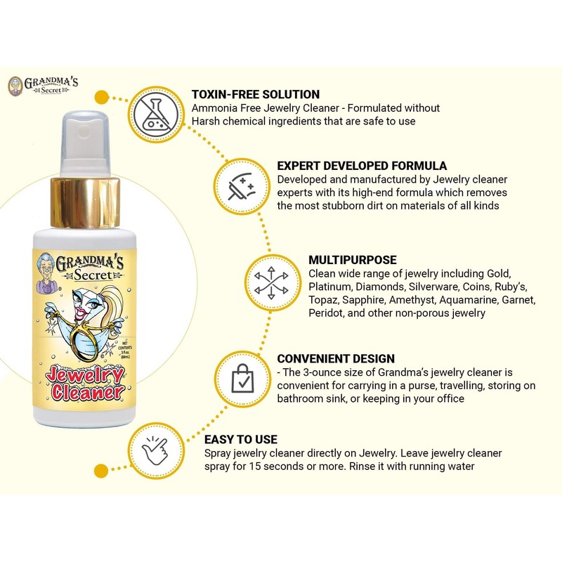 Grandma's Secret limpiador de joyas, 3 onzas (Расk оf 2)
