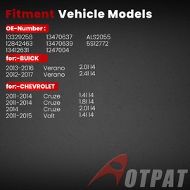 AOTPAT Front Left or Right ABS Wheel Speed Sensor for:-Chevy Cruze 2011-2014 1.4L 1.8L, Cruze 2014 2.0L, Volt 2011-2015 1.4L, for:-Buick 2012-2017 2.0L 2.4L, Replace# 13329258, 12842463, 13412631