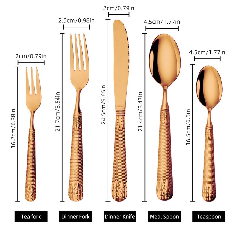 20 Pieces Silverware Set Premium Stainless Steel Flatware Set Service