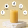 6 Pack Beeswax Pillar Candles 2x3inchs Beeswax Candles, 100% Pure