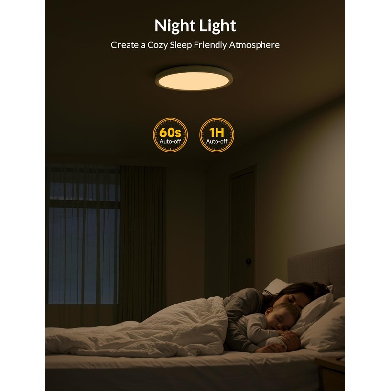 LEPOWER-TEC Ceiling Light, 12 Inch LED Flush Mount Ceiling Light