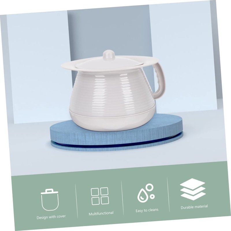 ORFOFE Covered Kids Urinal Portable Night Urine Pot Easy to