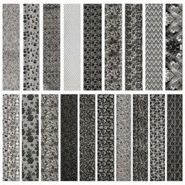 20pcs White Lace Starry Sky Nail Foil Decal Sheet Aluminum Foil Nail Art (Black)