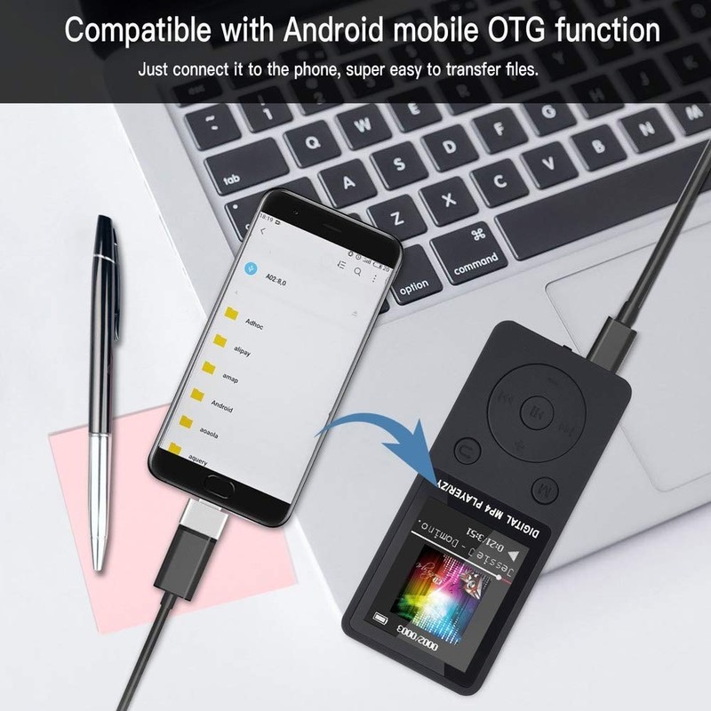 Urhomy MP3 Player, Music Player, Small, Ultra Lightweight, Japanese Compatible,