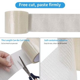 Saihisday 39FT x 3In Awning Repair Tape Waterproof Fiber Repair Tape Tent Repair Tape for Electrical Fixation RV Awnings Tents and Boat Covers