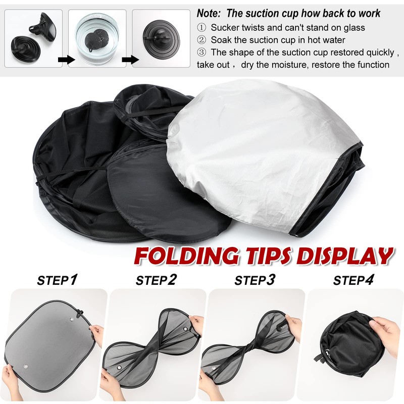 Tallew 6 Pack Car Window Shades for Baby, Include Front