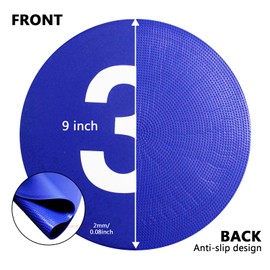 Nuburbur Poly Spots 9 INCH, 10PCS Anti-Slip spot Markers Floor Spots, Waterproof Flat Filed Cones Poly dots for Agility Training, Basketball, Football and Exercises