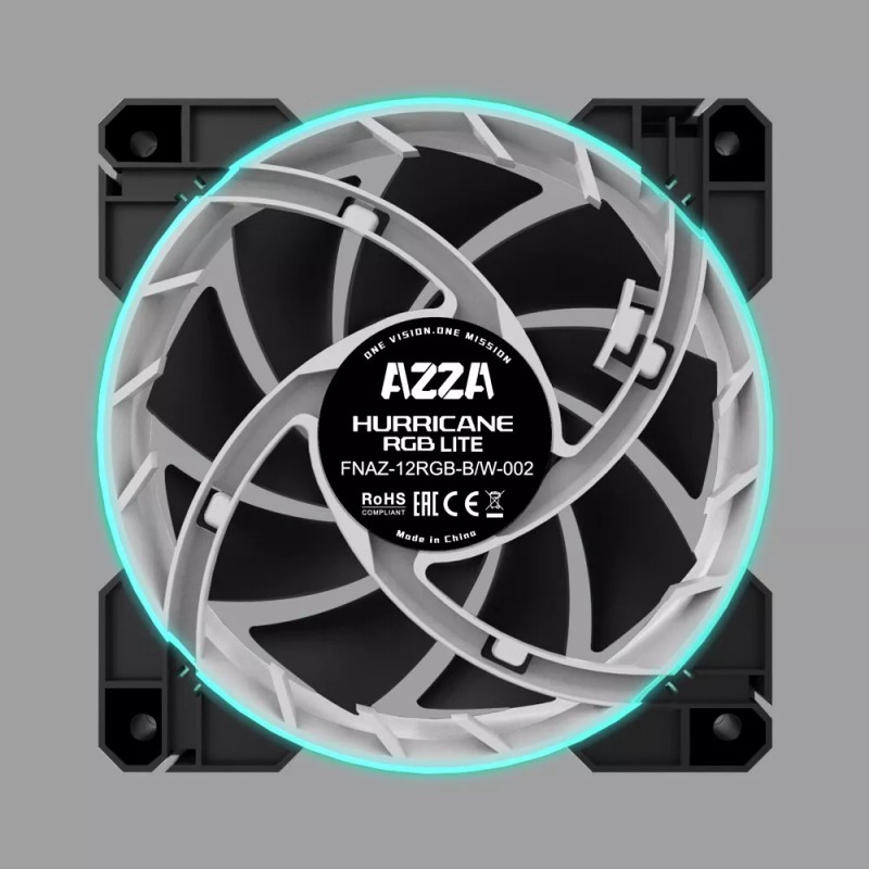 AZZA Hurricane RGB LED Gaming PC Case Cooling Fan 120mm