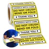 Do not Crush Bend or Fold Warning Sticker 2X3 inch