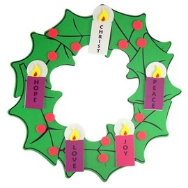 Christmas Arts & Crafts Kit for Kids Foam Hanging Advent Wreath (1)