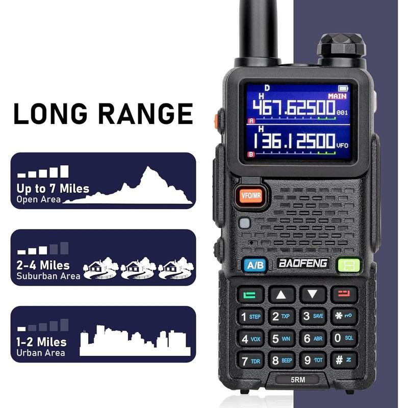 5RM 10W Long Range Ham Radio with TIDRADIO Portable Wireless