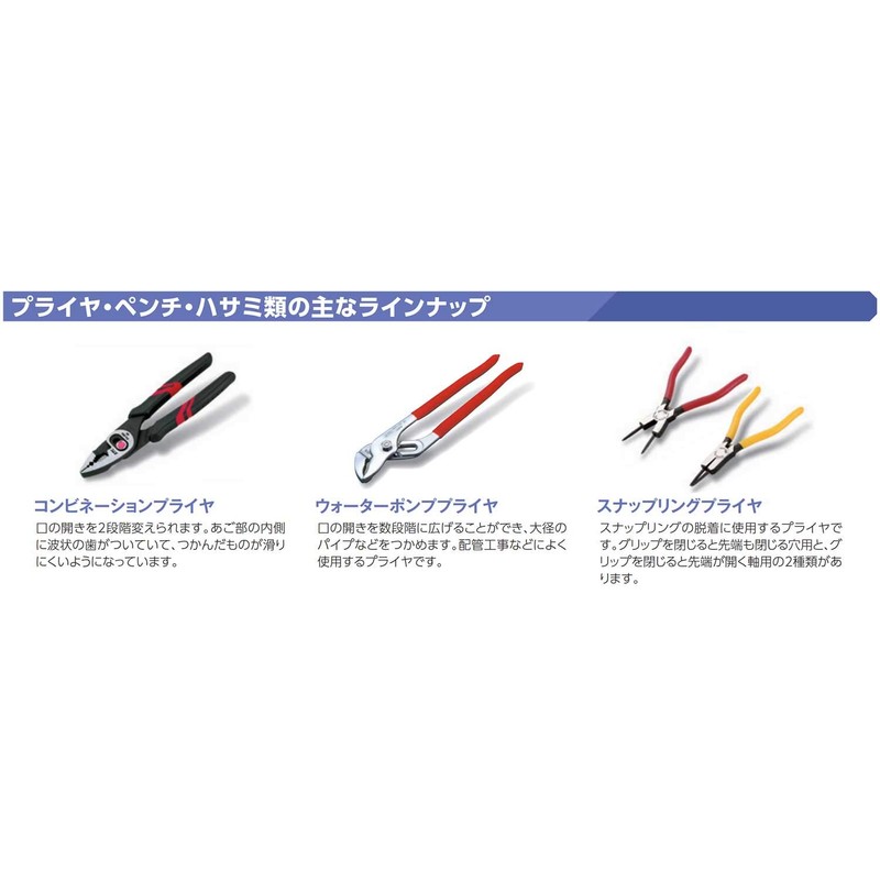 Kyoto Tools KTC Curved Long Snap Ring Pliers for Holes