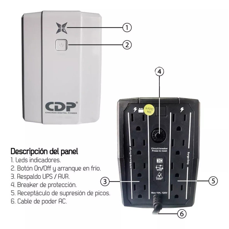 Chicago Digital Power UPS Chicago Digital Power R-Series R-UPR758 750VA