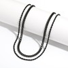 Lydow Black Chain Necklace for Men, Layered Stainless Steel Rope