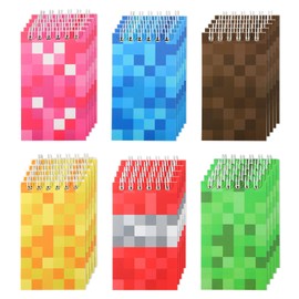 SAVITA 30pcs Colorful Mini Notepads, 3.94x2.36 Inch Mini Coil Notebooks for Kids Teachers’ Classroom Prizes Game Themed Party Favor Birthday Gift Bag Fillers (6 Colors)