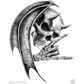 Skull Devil Bumper Sticker Helmet Sticker Toolbox Sticker Laptop Sticker