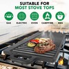 ProSource 2-in-1 Reversible 19.5” x 9” Cast Iron Griddle with
