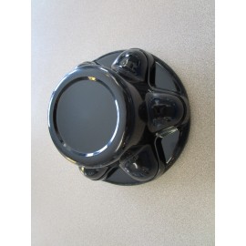 Phoenix Black 6 Lug 5.5" Bolt Circle QT655BHN Trailer Center Hub Cap Hubcap