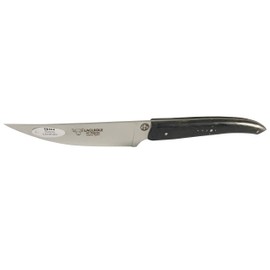Laguiole en Aubrac Cuisine Gourmet Fully Forged Stainless Steel Made In France Utility/Paring Knife With Ebony Wood Handle, 4-in / 10cm