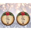 AcevedoDesign Best Tia Ever Ornament Ceramic, Tia Wood Slice Ornament,