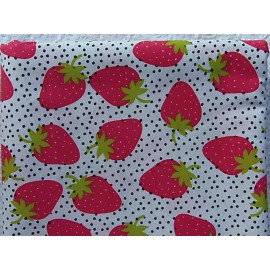 Quilter's Showcase RARE & OOP Quilter's Showcase PINK POLKA DOT STRAWBERRIES *100% Cotton FQ*