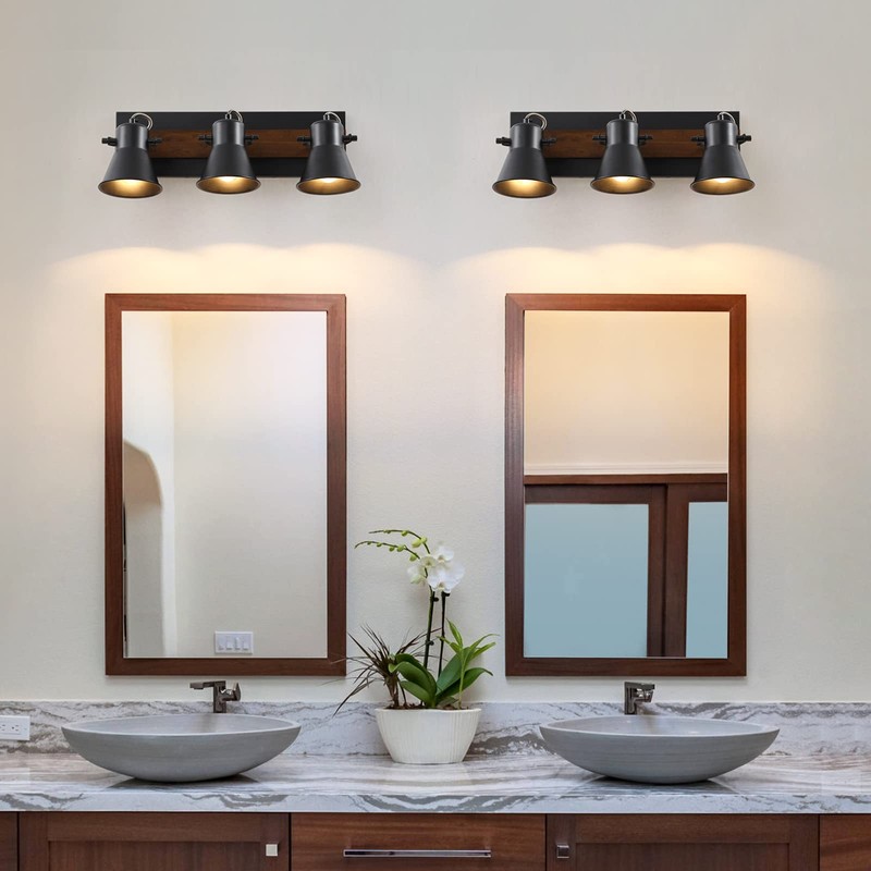 KEESFU 3-Light Track Lighting Kit,Black Semi Flush Mount Ceiling Light