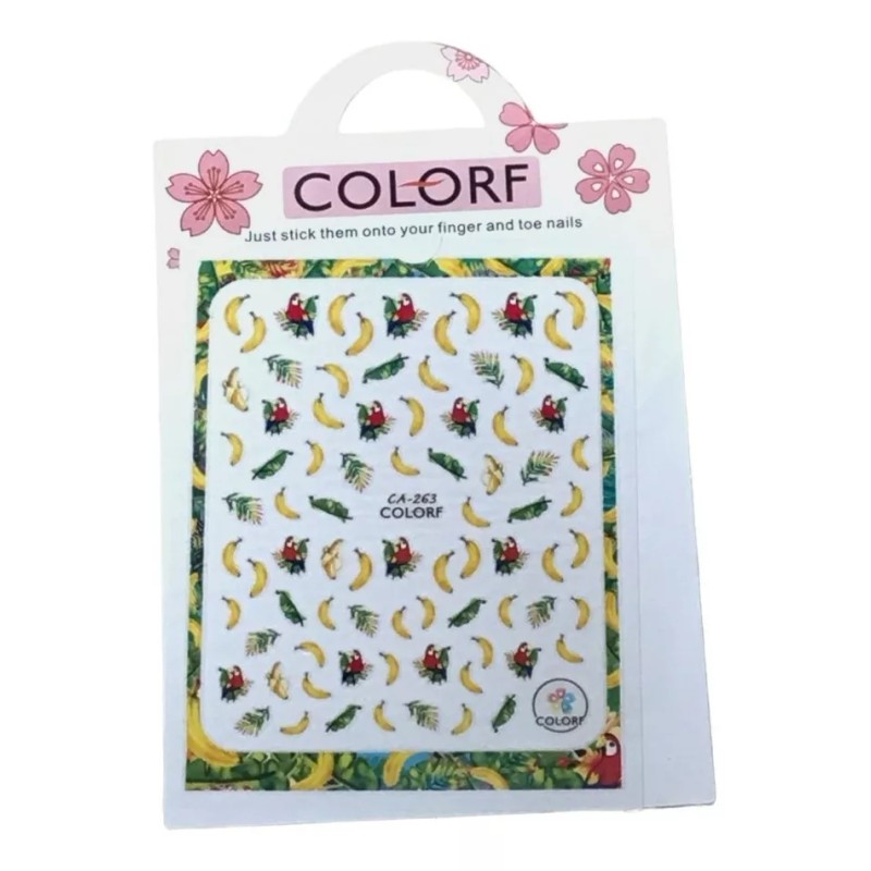 COLORF +1200 Stickers Para Uñas Calcomanías 12 Pzas Pegatinas