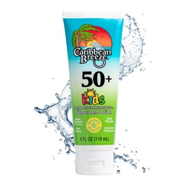 Caribbean Breeze Reef Friendly Kids Sunscreen Lotion SPF 50, Mango Lime Scent Sunscreen for Kids Face and Body, Water Resistant Up to 80 Minutes, 4 Oz (120 ml)