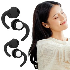 2 Pairs Ear Plugs for Sleeping Noise Cancelling, Reusable Sleeping Earplugs with Case for Sleeping/Snoring/Loud Noise/Traveling/Concerts/Swmming(Black)