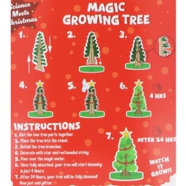 Lizzy 1 x Magic Growing Crystal Christmas Tree Grow Over the next 24hrs | 14cm x 7cm (when fully grown) | Christmas Decoration Toy Novelty Xmas Gift Kids Science Kits & Toys Learning Guide