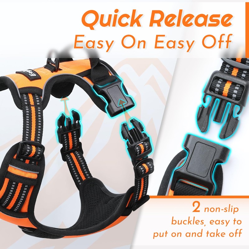 Eagloo Dog Harness for Large Dogs, No Pull Service Vest