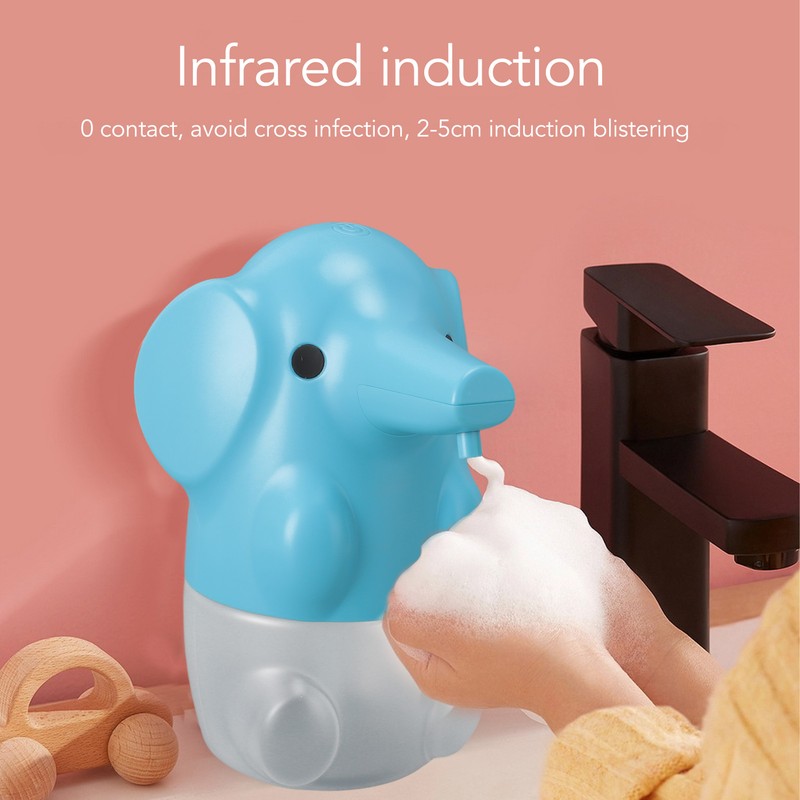 Cute Pet Elephant Touchless Soap Dispenser USB Rechargeable Automatic Foaming