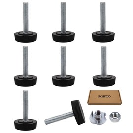 SKIR'CO Furniture Leveling Feet M6 x 30mm Adjustable Round Legs 25mm Diameter M6 Thread Leveling Foot (Nuts Included) Pack of 8