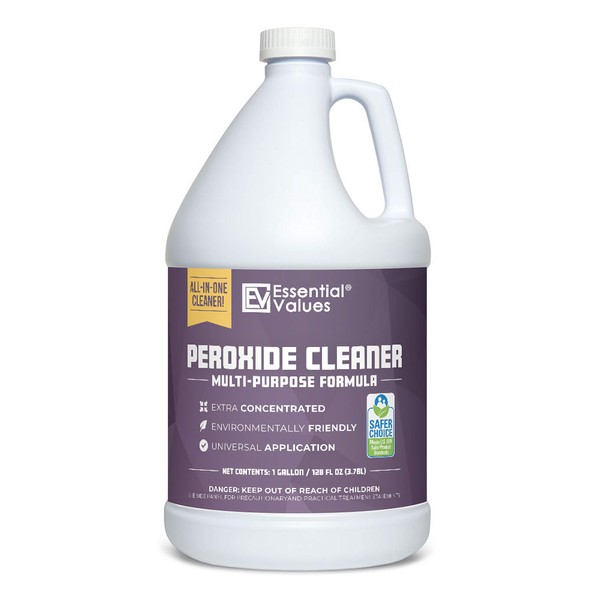 Hydrogen Peroxide Cleaner 5% (Gallon / 3.78 L), Safer Choice Certified | Made in USA, Multi-Purpose - Extra Concentrated - Ideal for Residential | Commercial | Retail | Hospital Facilities | Restaurants & More