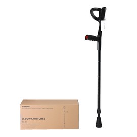 Forearm Crutches for Adults, Folding Arm Crutches, Aluminum, 10-Level Adjustable Height, Lightweight Elbow Crutches for Adult Men or Women, 1Pcs, FUSHIDE