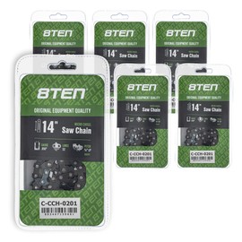 8TEN Micro Chisel Chainsaw Chain 14 Inch .050 3/8 LP 52 DL For Husqvarna 339XP Echo CS-310 Craftsman (6 Pack)