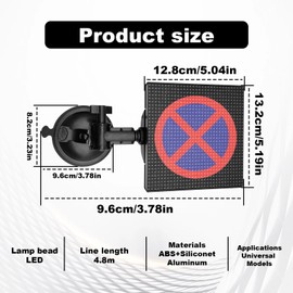 LED Safety Sign for Car, DIY Programmable LED Light or Car Back Window, Cool Tech Gadgets, Pixel Art, Car Accessories for Men Women