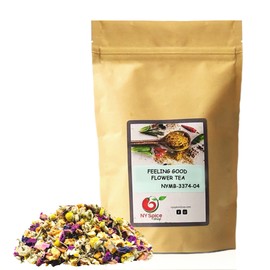 NY SPICE SHOP Feeling Good Flower Tea – Herbal Leaves Blend – All Natural Flavored Loose Leaf For Teas Lovers (1 Pound)