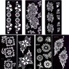 7 Sheets Flower Pendant Henna Tattoo Stencil Temporary Hollow DIY