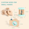 Freniland Wooden Montessori Toys, 3-Piece Wooden Baby Toys, Rotating Drum