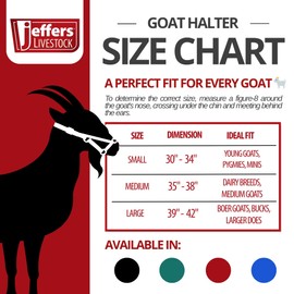 Jeffers Livestock Goat Halter, Medium, Royal Blue – Safe & Adjustable for Milking, Training, and Travel; Ideal for Dairy, Show Goats, and Small Livestock; - Protection & Accessories for Goats.