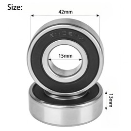 2Pcs 6302-2RS Deep Groove Roller Bearings Sealed Compatible with DeWALT N127530, DW706, DW708, DW716,DW718, DW717, DWS780 Miter Saw, Motor Bearings for DeWALT DWS 780