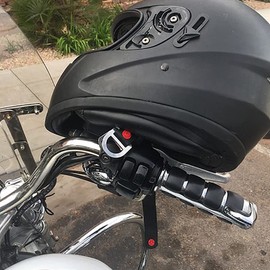 Pack of 2 Motorcycle Helmet Lock Universal Motorcycle Helmet Padlock Helmet Safety Lock with 4 Keys for 22-28 mm Handlebar Tube (Black)