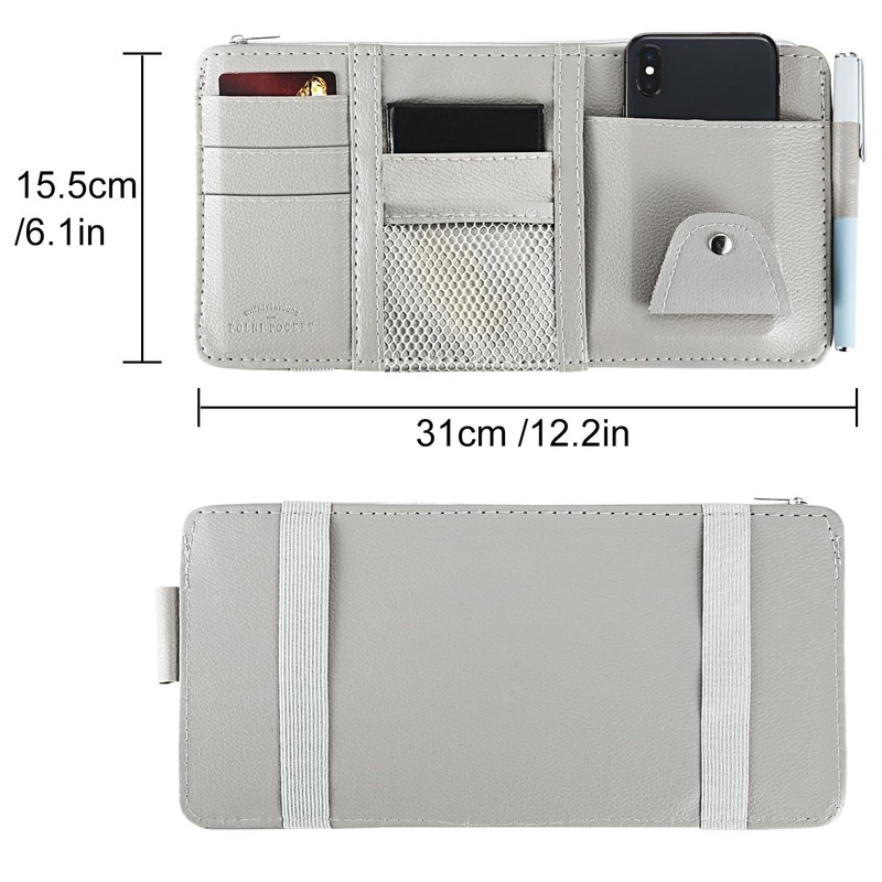 Boao 2 Packs Car Sun Visor Organizer, Sunglasses Holders for