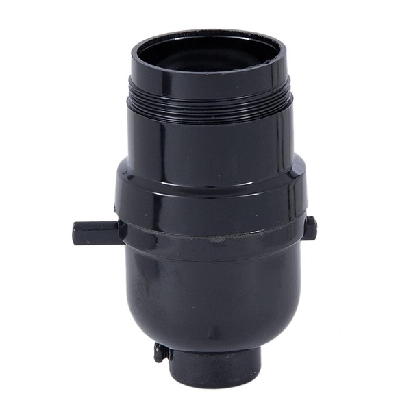 B&P Lamp Push-Thru Phenolic Socket, Med. Base, with UNO Threads